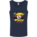 Torn Uganda Flag Ugandan Day Football Mens Vest Tank Top Navy Blue