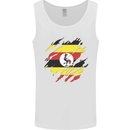 Torn Uganda Flag Ugandan Day Football Mens Vest Tank Top White
