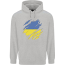 Torn Ukraine Flag Ukrainian Day Football Childrens Kids Hoodie Sports Grey