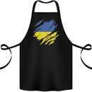 Torn Ukraine Flag Ukrainian Day Football Cotton Apron 100% Organic Black