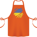 Torn Ukraine Flag Ukrainian Day Football Cotton Apron 100% Organic Orange