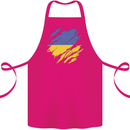 Torn Ukraine Flag Ukrainian Day Football Cotton Apron 100% Organic Pink