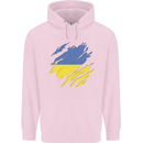 Torn Ukraine Flag Ukrainian Day Football Mens 80% Cotton Hoodie Light Pink