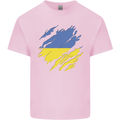 Torn Ukraine Flag Ukrainian Day Football Mens Cotton T-Shirt Tee Top Light Pink