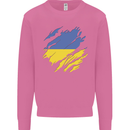 Torn Ukraine Flag Ukrainian Day Football Mens Sweatshirt Jumper Azalea