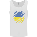 Torn Ukraine Flag Ukrainian Day Football Mens Vest Tank Top White