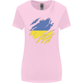 Torn Ukraine Flag Ukrainian Day Football Womens Wider Cut T-Shirt Light Pink