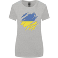 Torn Ukraine Flag Ukrainian Day Football Womens Wider Cut T-Shirt Sports Grey