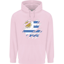 Torn Uruguay Flag Uruguayan Day Football Childrens Kids Hoodie Light Pink