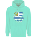 Torn Uruguay Flag Uruguayan Day Football Childrens Kids Hoodie Peppermint