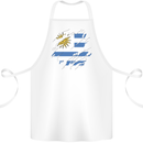 Torn Uruguay Flag Uruguayan Day Football Cotton Apron 100% Organic White