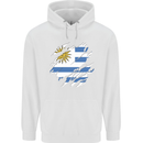Torn Uruguay Flag Uruguayan Day Football Mens 80% Cotton Hoodie White
