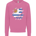 Torn Uruguay Flag Uruguayan Day Football Mens Sweatshirt Jumper Azalea