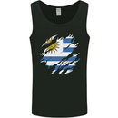 Torn Uruguay Flag Uruguayan Day Football Mens Vest Tank Top Black