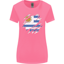 Torn Uruguay Flag Uruguayan Day Football Womens Wider Cut T-Shirt Azalea