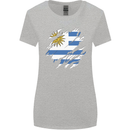 Torn Uruguay Flag Uruguayan Day Football Womens Wider Cut T-Shirt Sports Grey