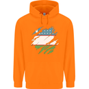 Torn Uzbekistan Flag Ukbek Day Football Childrens Kids Hoodie Orange
