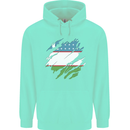 Torn Uzbekistan Flag Ukbek Day Football Childrens Kids Hoodie Peppermint