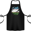 Torn Uzbekistan Flag Ukbek Day Football Cotton Apron 100% Organic Black