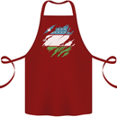 Torn Uzbekistan Flag Ukbek Day Football Cotton Apron 100% Organic Maroon