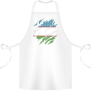 Torn Uzbekistan Flag Ukbek Day Football Cotton Apron 100% Organic White