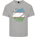Torn Uzbekistan Flag Ukbek Day Football Kids T-Shirt Childrens Sports Grey