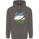 Torn Uzbekistan Flag Ukbek Day Football Mens 80% Cotton Hoodie Charcoal