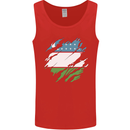 Torn Uzbekistan Flag Ukbek Day Football Mens Vest Tank Top Red