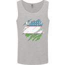 Torn Uzbekistan Flag Ukbek Day Football Mens Vest Tank Top Sports Grey