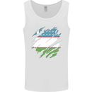 Torn Uzbekistan Flag Ukbek Day Football Mens Vest Tank Top White