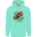 Torn Vanuatu Flag Day Football Childrens Kids Hoodie Peppermint