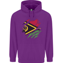 Torn Vanuatu Flag Day Football Childrens Kids Hoodie Purple