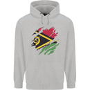 Torn Vanuatu Flag Day Football Childrens Kids Hoodie Sports Grey