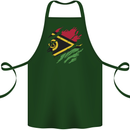 Torn Vanuatu Flag Day Football Cotton Apron 100% Organic Forest Green