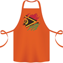 Torn Vanuatu Flag Day Football Cotton Apron 100% Organic Orange