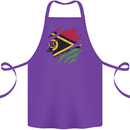 Torn Vanuatu Flag Day Football Cotton Apron 100% Organic Purple