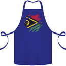 Torn Vanuatu Flag Day Football Cotton Apron 100% Organic Royal Blue