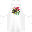 Torn Vanuatu Flag Day Football Cotton Apron 100% Organic White