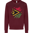 Torn Vanuatu Flag Day Football Kids Sweatshirt Jumper Maroon