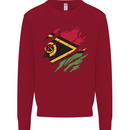 Torn Vanuatu Flag Day Football Kids Sweatshirt Jumper Red