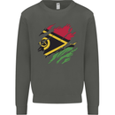 Torn Vanuatu Flag Day Football Kids Sweatshirt Jumper Storm Grey