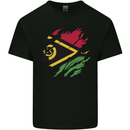 Torn Vanuatu Flag Day Football Kids T-Shirt Childrens Black