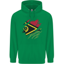 Torn Vanuatu Flag Day Football Mens 80% Cotton Hoodie Irish Green