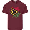 Torn Vanuatu Flag Day Football Mens Cotton T-Shirt Tee Top Maroon