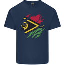 Torn Vanuatu Flag Day Football Mens Cotton T-Shirt Tee Top Navy Blue