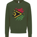 Torn Vanuatu Flag Day Football Mens Sweatshirt Jumper Forest Green