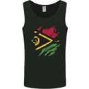Torn Vanuatu Flag Day Football Mens Vest Tank Top Black