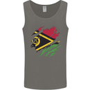 Torn Vanuatu Flag Day Football Mens Vest Tank Top Charcoal