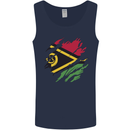 Torn Vanuatu Flag Day Football Mens Vest Tank Top Navy Blue