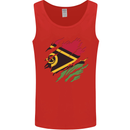 Torn Vanuatu Flag Day Football Mens Vest Tank Top Red